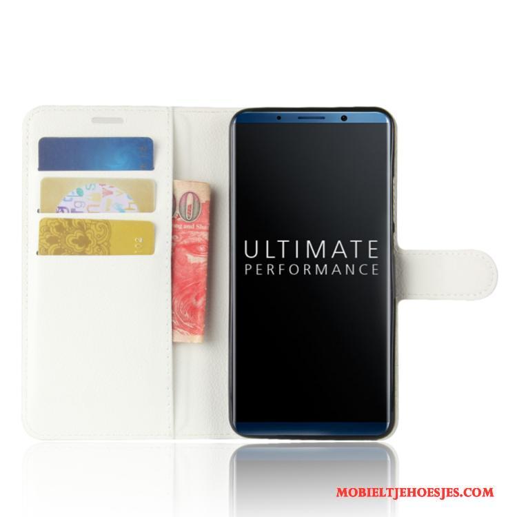 Huawei Mate 10 Pro Bescherming Leren Etui Mobiele Telefoon Hoes Hoesje Telefoon Rood Verkoop