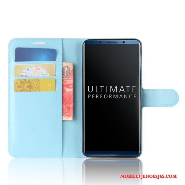 Huawei Mate 10 Pro Bescherming Leren Etui Mobiele Telefoon Hoes Hoesje Telefoon Rood Verkoop