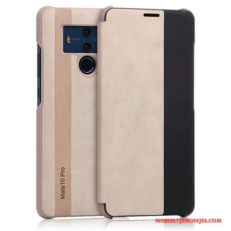 Huawei Mate 10 Pro Blauw Leren Etui Anti-fall Folio Hoesje Telefoon Bescherming Bedrijf