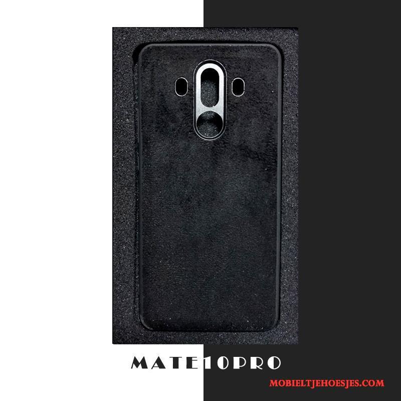 Huawei Mate 10 Pro Dun Suede Anti-fall Bescherming Siliconen Hoes Hoesje Telefoon