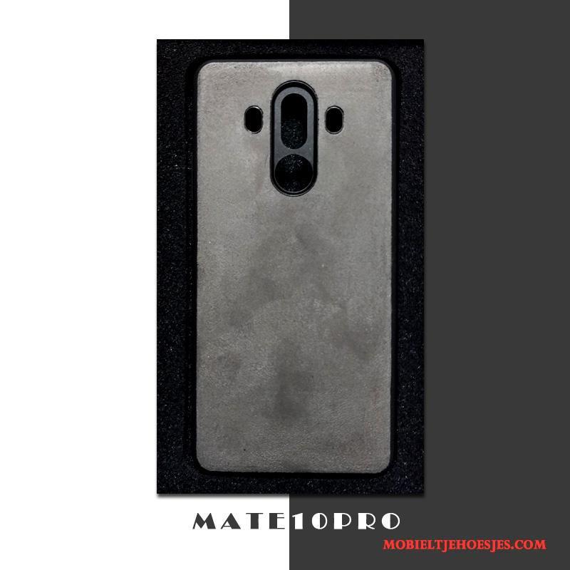 Huawei Mate 10 Pro Dun Suede Anti-fall Bescherming Siliconen Hoes Hoesje Telefoon