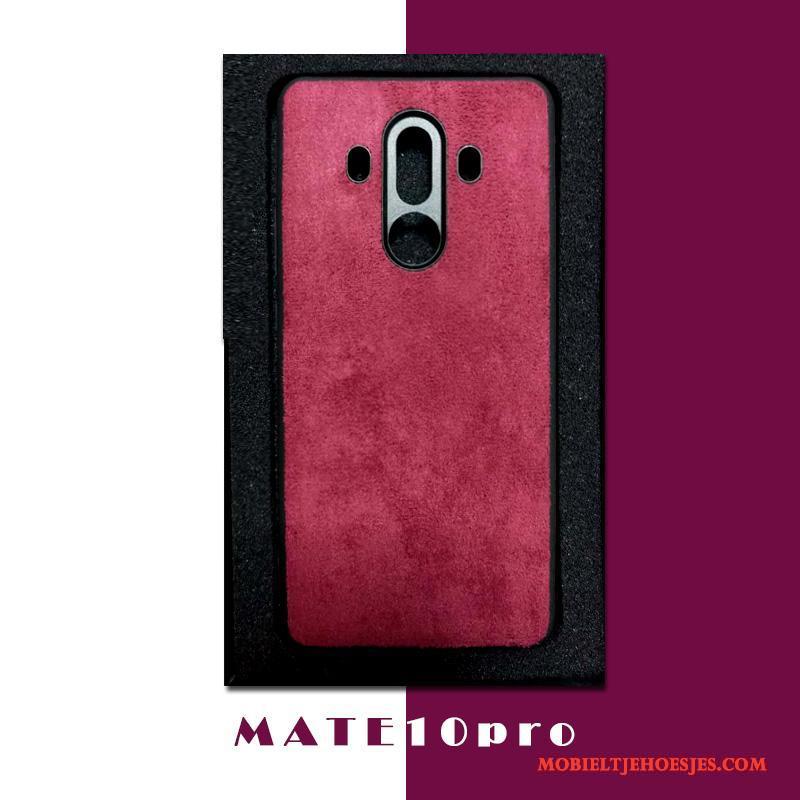 Huawei Mate 10 Pro Dun Suede Anti-fall Bescherming Siliconen Hoes Hoesje Telefoon