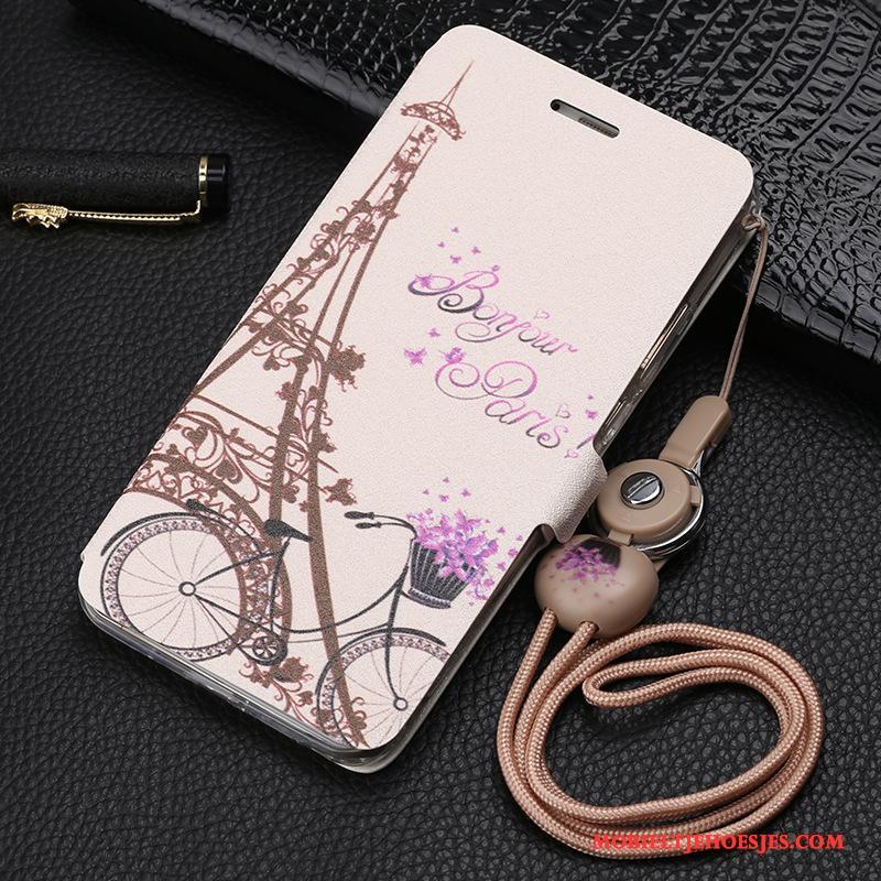 Huawei Mate 10 Pro Geschilderd Hanger Leren Etui Hoesje Telefoon Roze Folio Spotprent