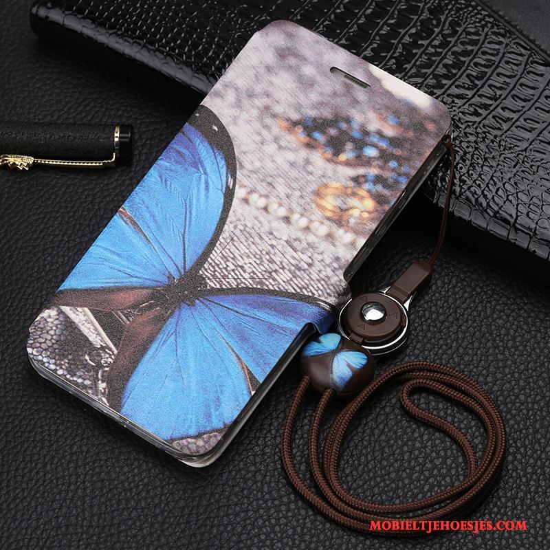 Huawei Mate 10 Pro Geschilderd Hanger Leren Etui Hoesje Telefoon Roze Folio Spotprent