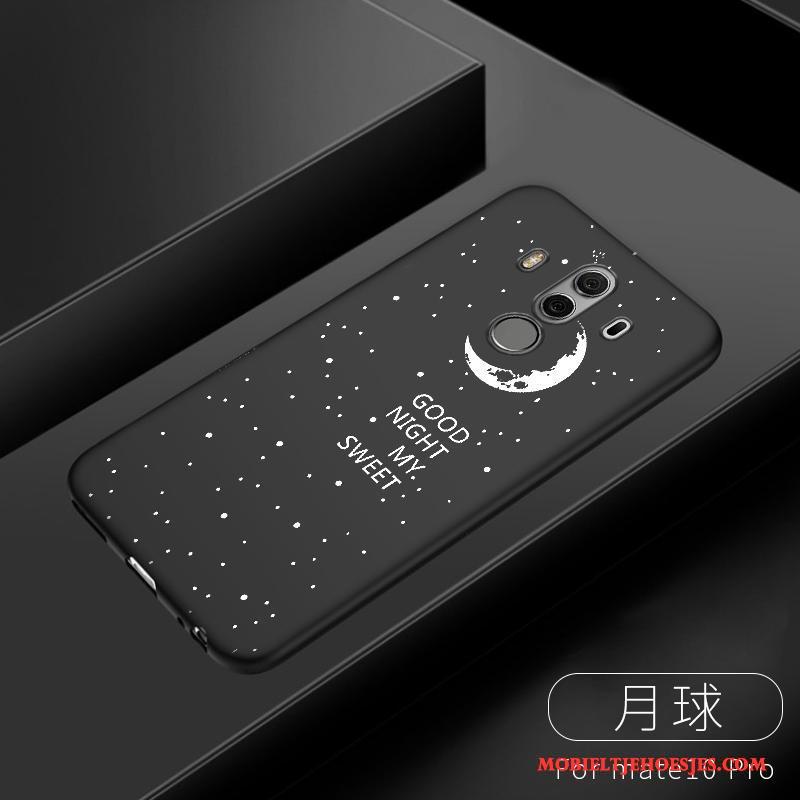 Huawei Mate 10 Pro Hanger Zwart Siliconen Hoesje Telefoon