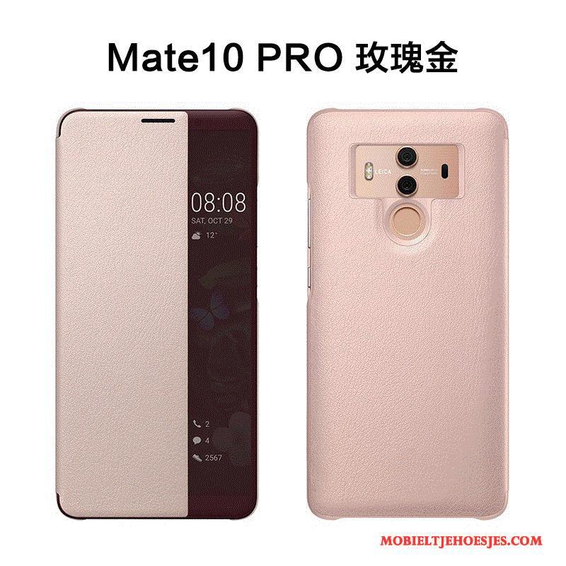 Huawei Mate 10 Pro Hoes Anti-fall Hoesje Telefoon Clamshell Bescherming Leren Etui