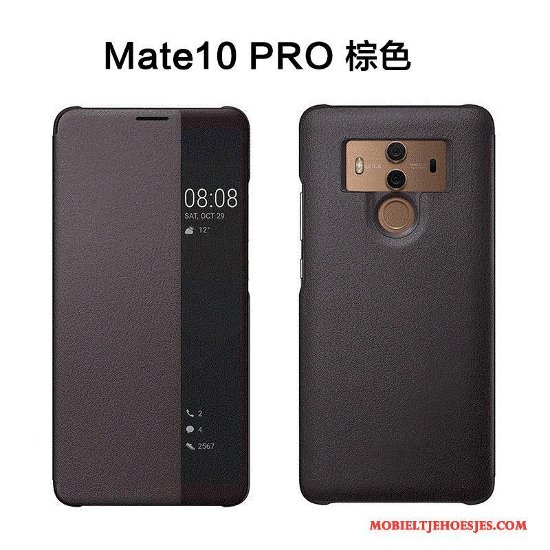 Huawei Mate 10 Pro Hoes Anti-fall Hoesje Telefoon Clamshell Bescherming Leren Etui