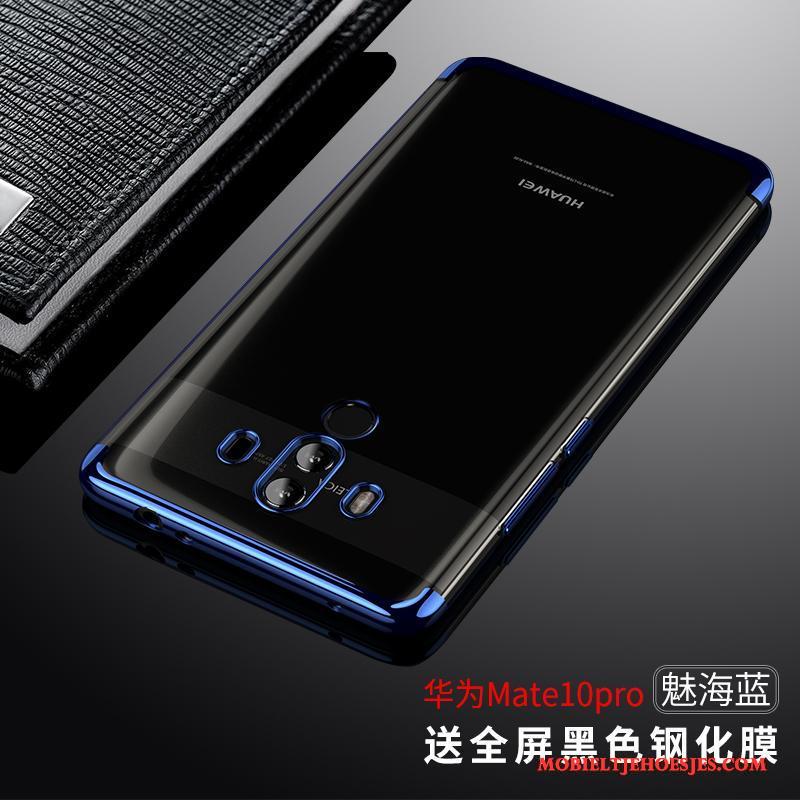 Huawei Mate 10 Pro Hoes Doorzichtig Hoesje Telefoon Siliconen Anti-fall Goud Nieuw