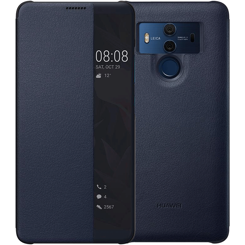 Huawei Mate 10 Pro Hoesje Bescherming Hoes Windows Leren Etui