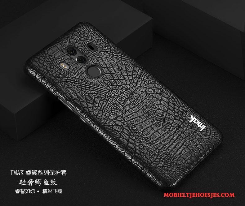 Huawei Mate 10 Pro Hoesje Bescherming Mobiele Telefoon Bedrijf Zwart Hoes Leren Etui Leer