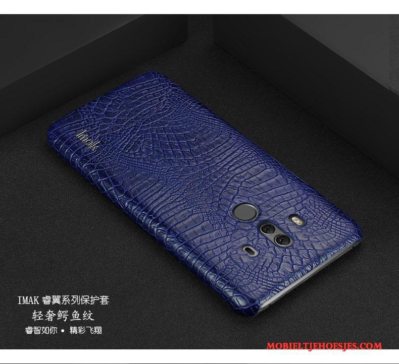 Huawei Mate 10 Pro Hoesje Bescherming Mobiele Telefoon Bedrijf Zwart Hoes Leren Etui Leer