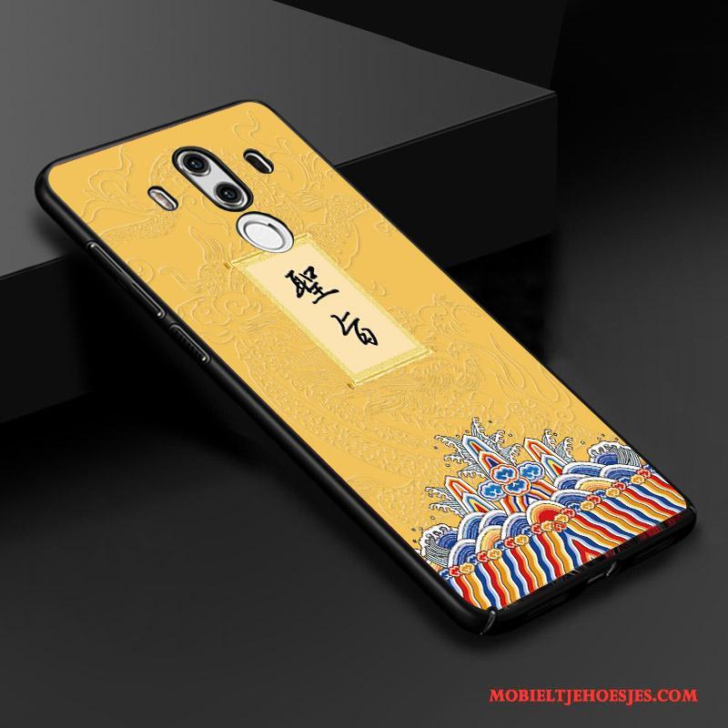 Huawei Mate 10 Pro Hoesje Pas Bescherming Hoes All Inclusive Blauw Chinese Stijl Driedimensionaal