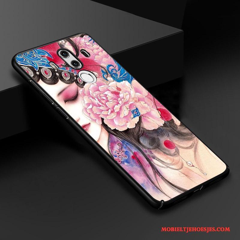 Huawei Mate 10 Pro Hoesje Pas Bescherming Hoes All Inclusive Blauw Chinese Stijl Driedimensionaal