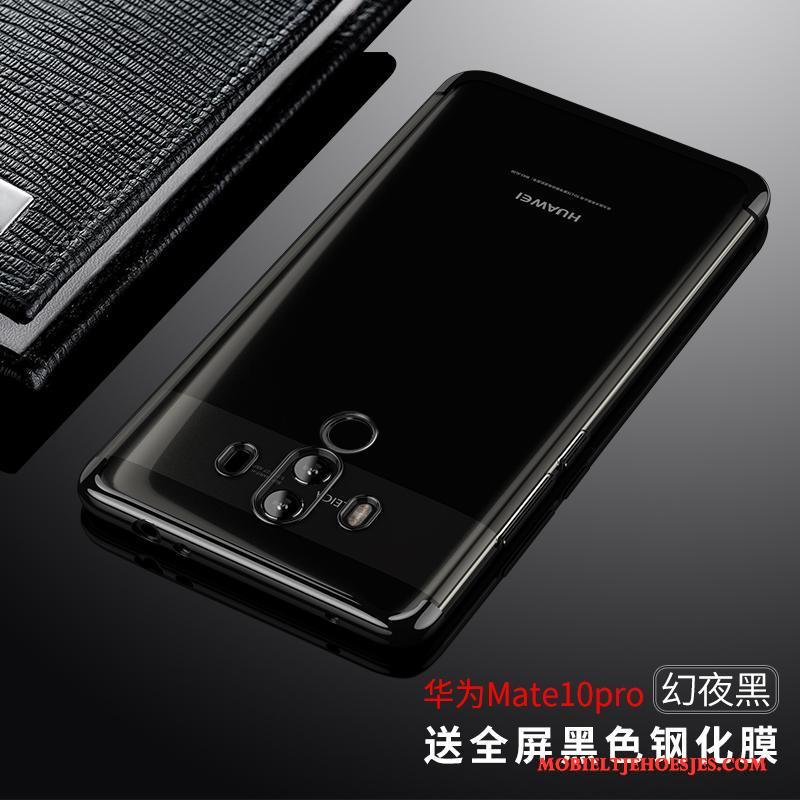 Huawei Mate 10 Pro Hoesje Siliconen Doorzichtig All Inclusive Zacht Hoes Rood Trendy Merk