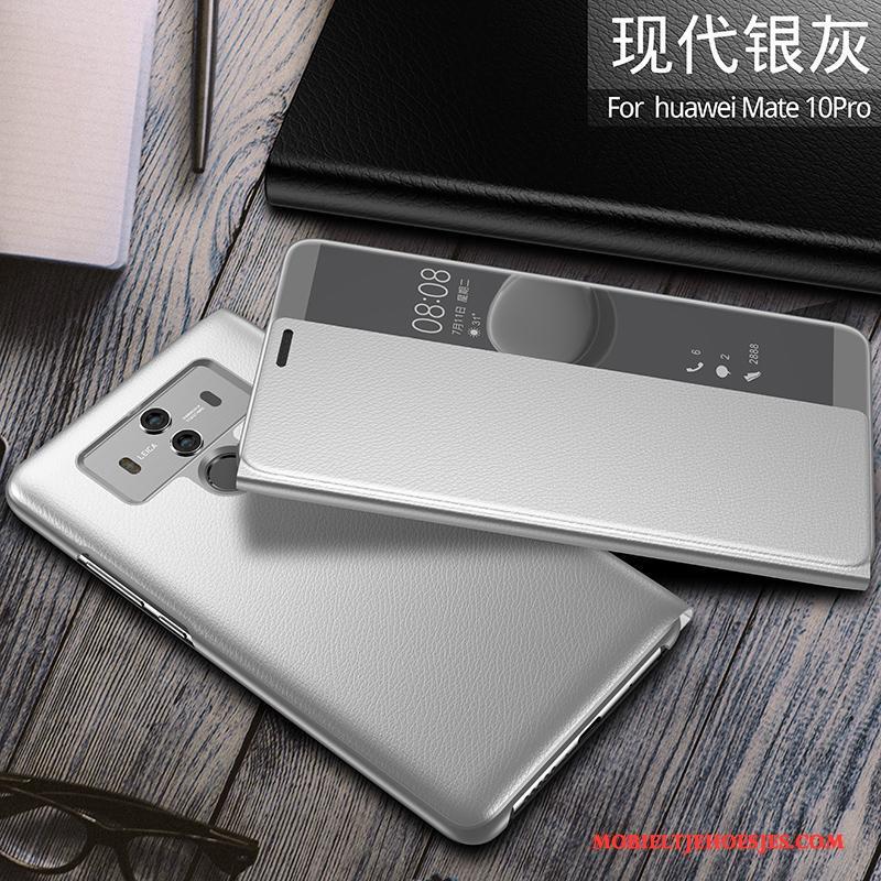 Huawei Mate 10 Pro Hoesje Telefoon Bescherming Leren Etui All Inclusive Anti-fall Goud Folio