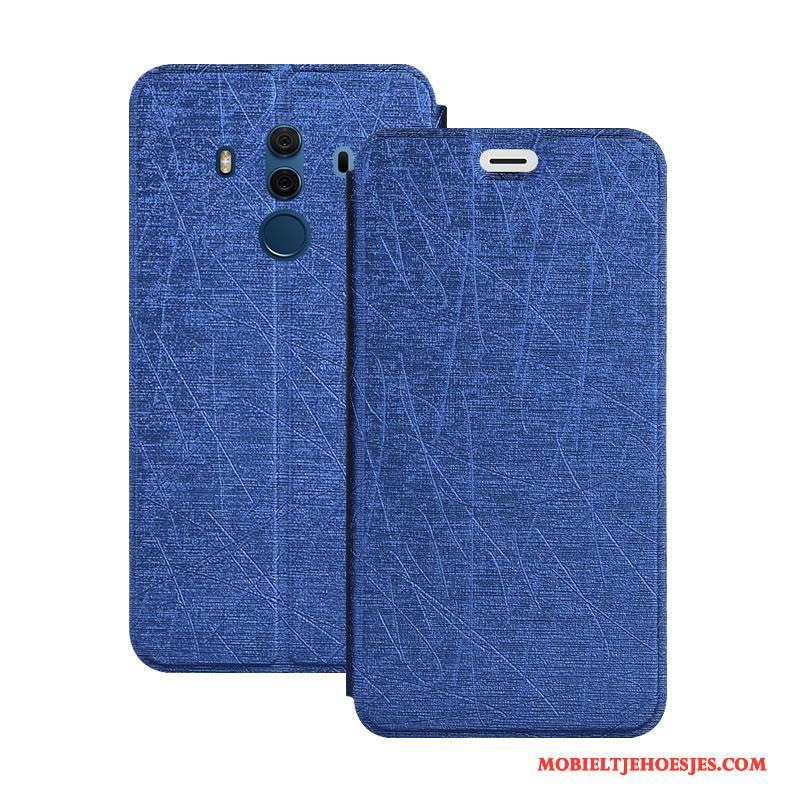 Huawei Mate 10 Pro Mobiele Telefoon Folio Hoesje Telefoon Siliconen Rood Leren Etui Tas