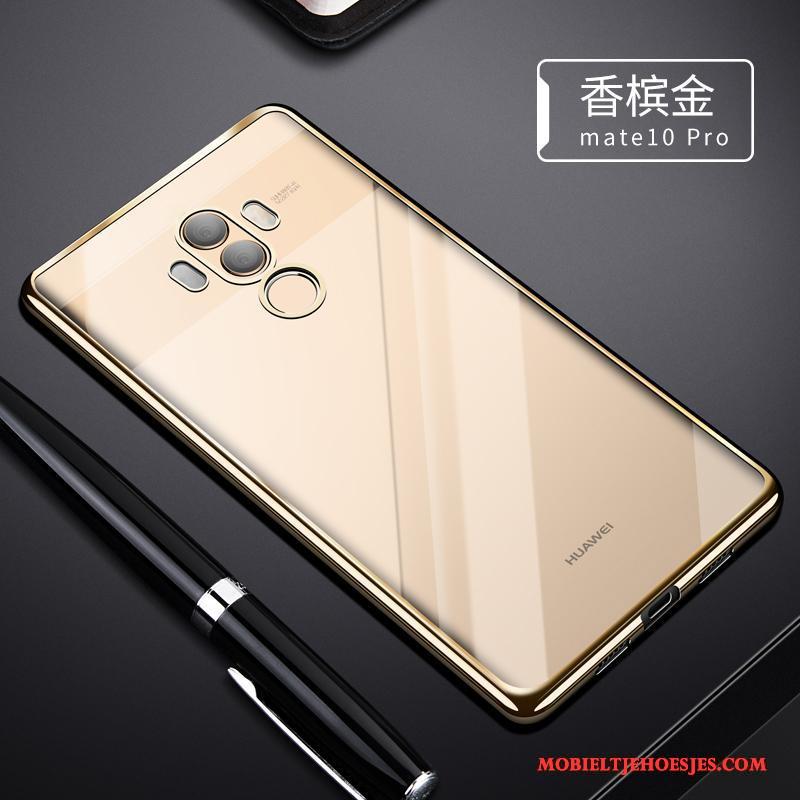 Huawei Mate 10 Pro Trend Siliconen Zacht Goud Hoesje Dun Telefoon