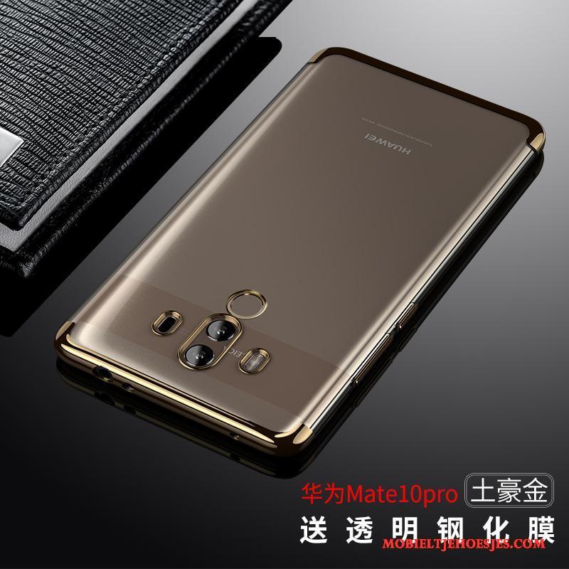 Huawei Mate 10 Pro Trendy Merk Hoesje Telefoon Anti-fall Blauw Doorzichtig Siliconen