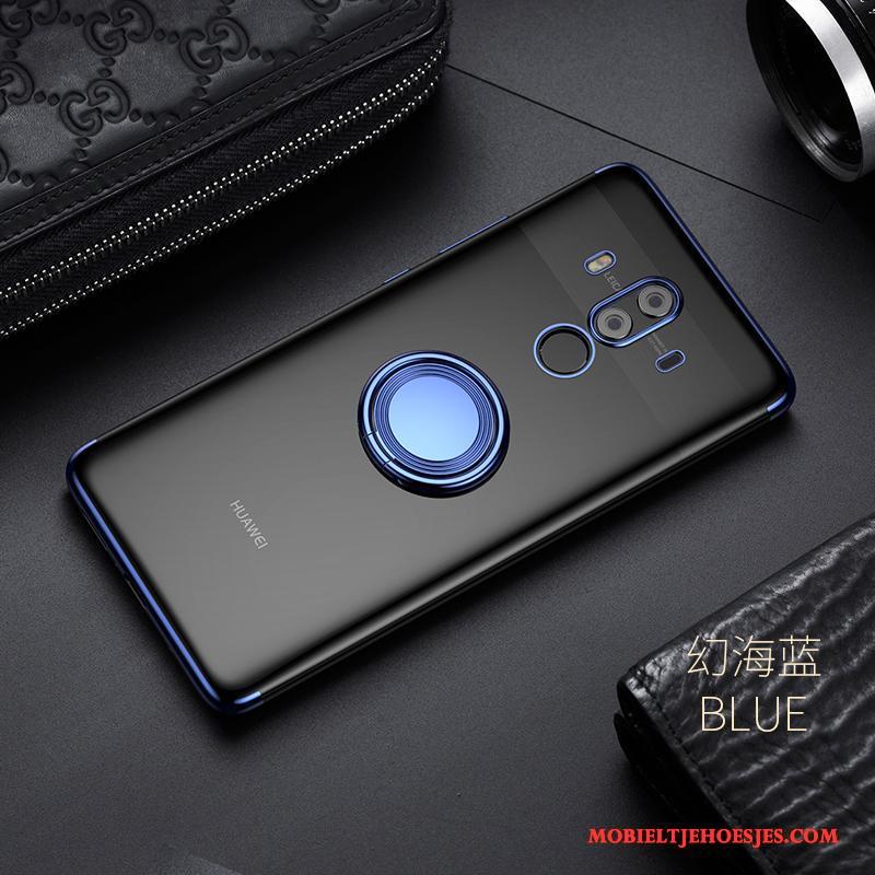 Huawei Mate 10 Pro Trendy Merk Hoesje Telefoon Anti-fall Blauw Doorzichtig Siliconen