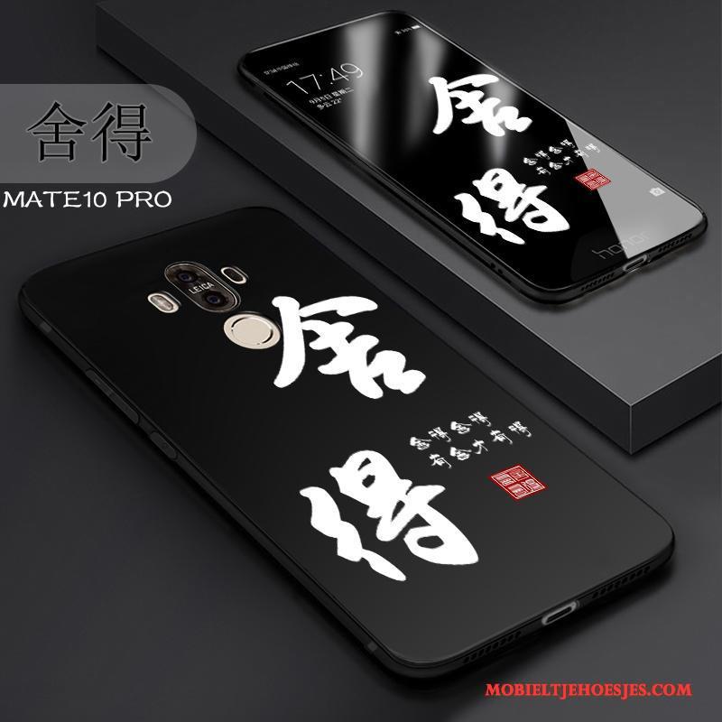 Huawei Mate 10 Pro Zacht Anti-fall Siliconen Zwart Hoesje Telefoon Bescherming All Inclusive