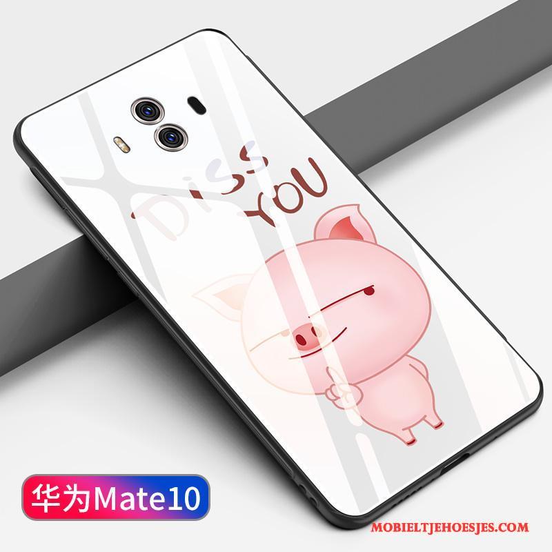 Huawei Mate 10 Scheppend All Inclusive Hoesje Telefoon Persoonlijk Spiegel Glas Wit