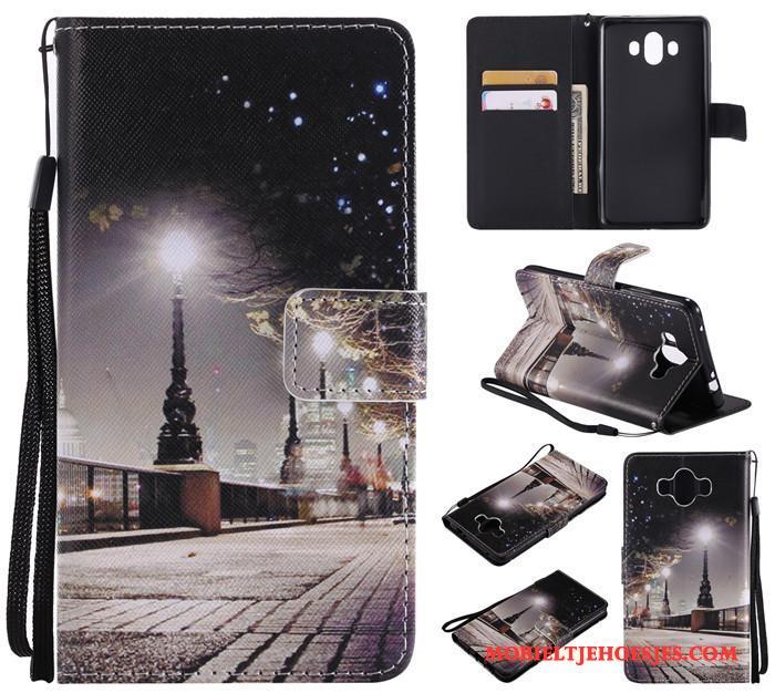 Huawei Mate 10 Spotprent Bescherming Lichtblauw Hoesje Telefoon Anti-fall Clamshell Zacht