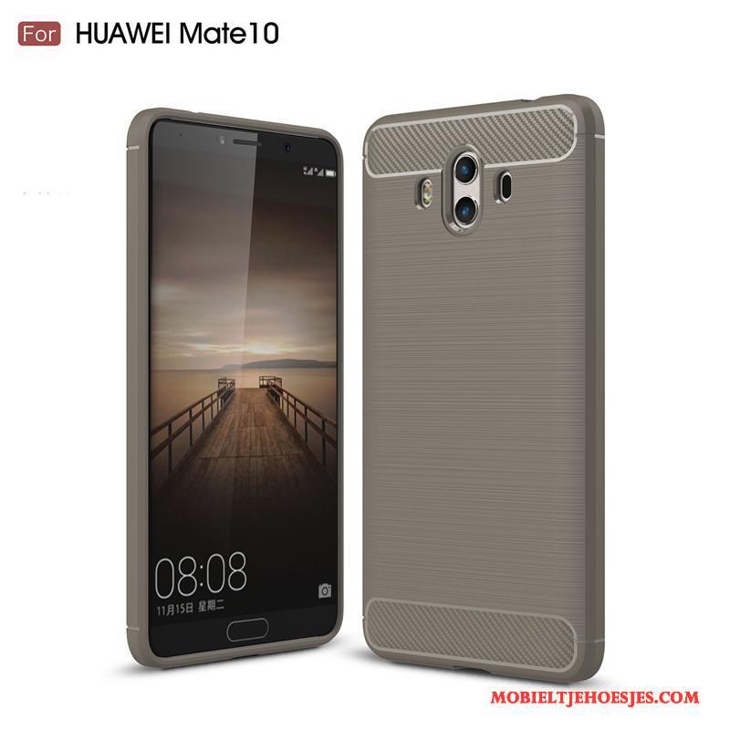 Huawei Mate 10 Zacht Hoes Hoesje Grijs Telefoon Siliconen All Inclusive