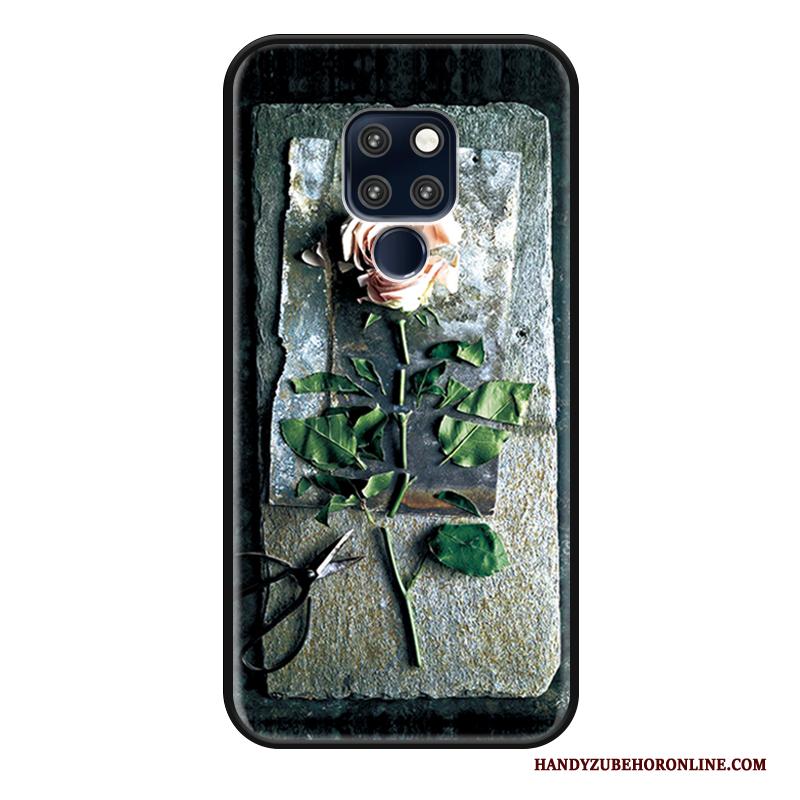 Huawei Mate 20 Hoesje Telefoon Scheppend Hanger Reliëf Bloemen Bescherming Siliconen