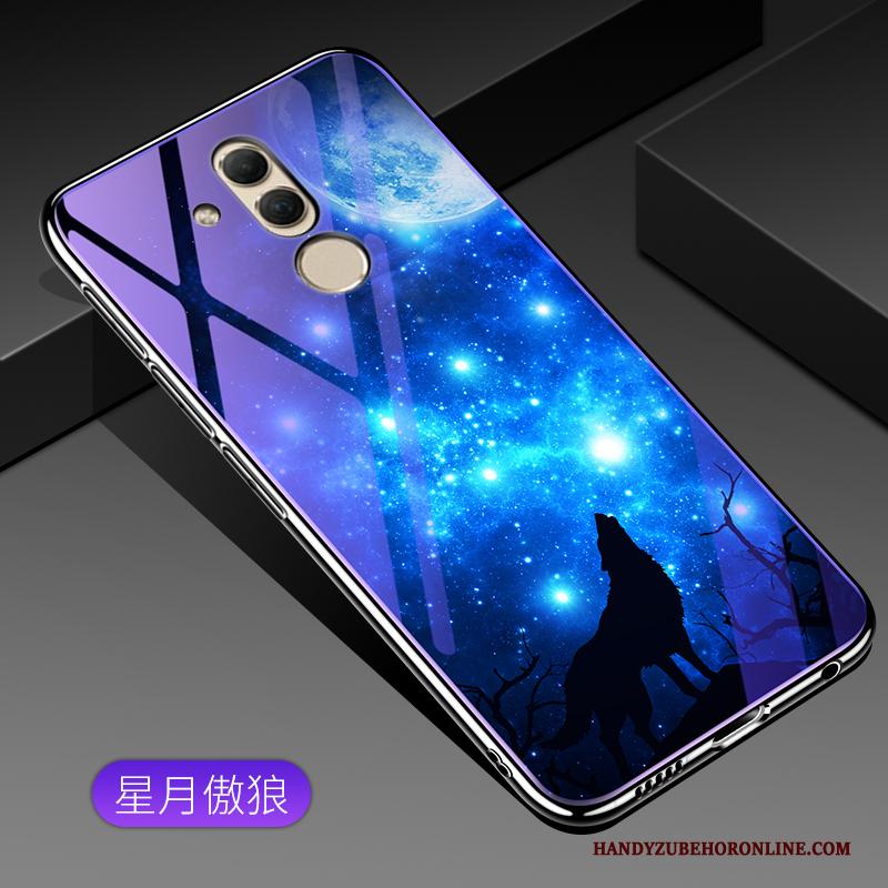 Huawei Mate 20 Lite Bescherming Purper Hoes Hoesje Telefoon Glas