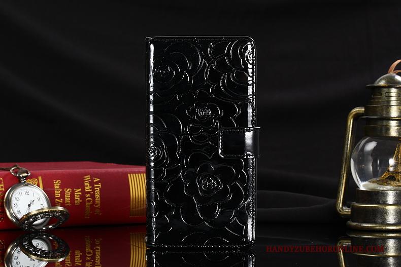 Huawei Mate 20 Pro Hoesje Leren Etui Goud Mobiele Telefoon Bloemen Winterslaap High End