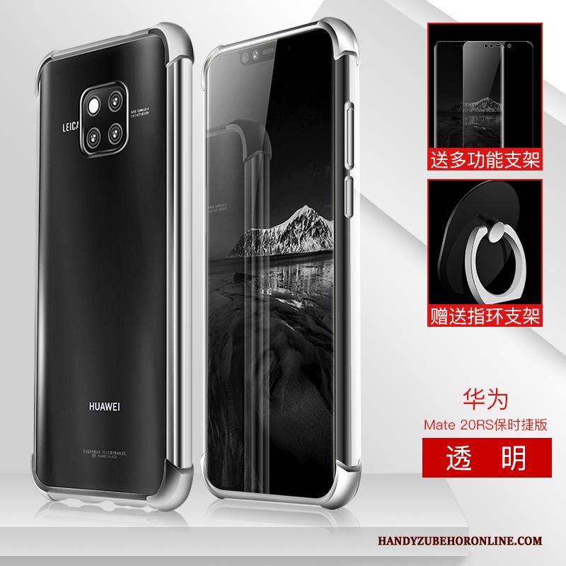 Huawei Mate 20 Rs Hoesje Glas Dun Bescherming Siliconen Anti-fall Plating Hard