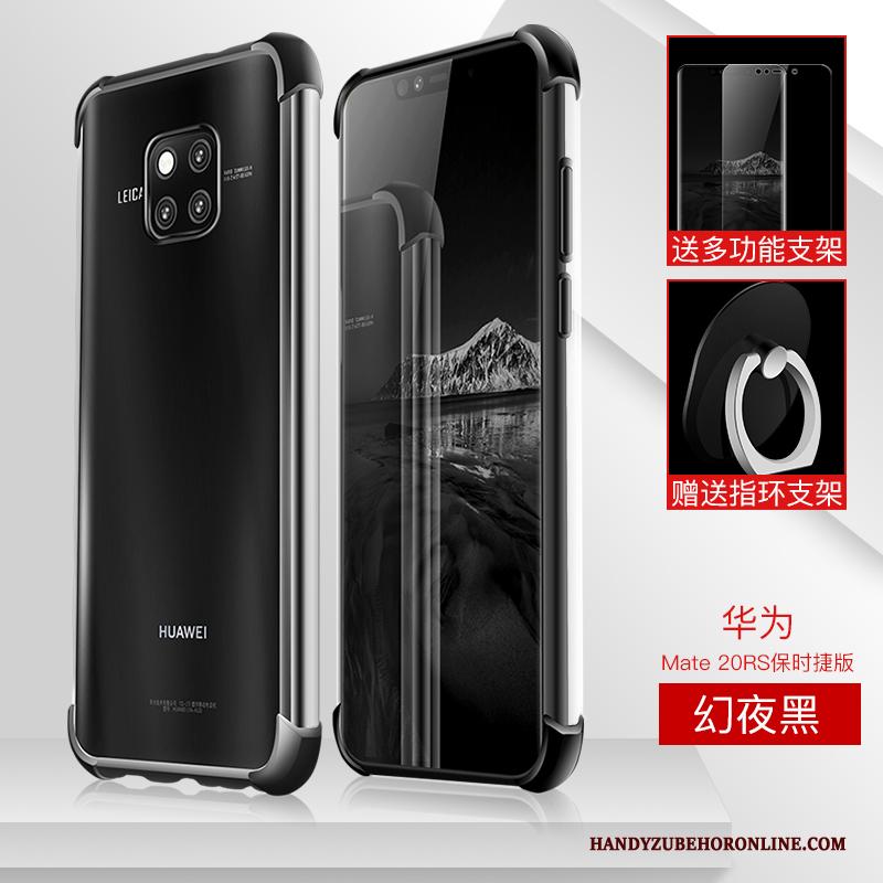 Huawei Mate 20 Rs Hoesje Glas Dun Bescherming Siliconen Anti-fall Plating Hard