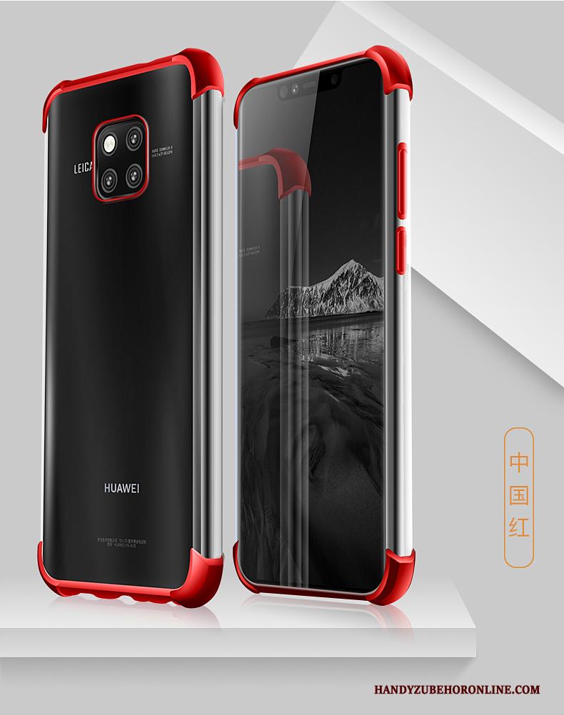 Huawei Mate 20 Rs Hoesje Glas Dun Bescherming Siliconen Anti-fall Plating Hard