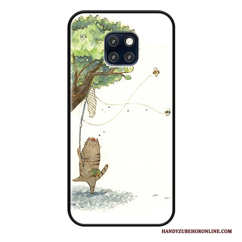 Huawei Mate 20 Rs Hoesje Karper Bescherming Hoes Anti-fall Groen Kat Spotprent