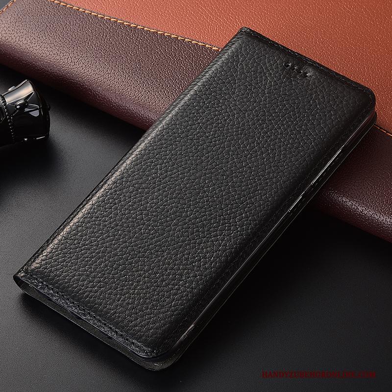 Huawei Mate 20 Rs Luxe Anti-fall Folio Rood Hoesje Telefoon Soort Aziatische Vrucht Leren Etui