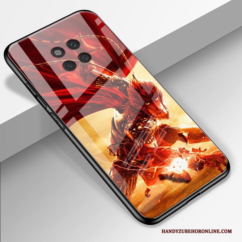 Huawei Mate 20 Rs Schrobben Hoes Hoesje Telefoon Bescherming Rood All Inclusive Glas