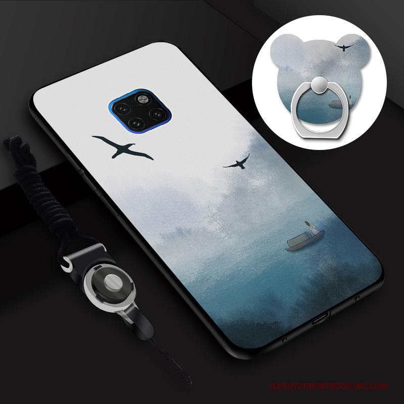 Huawei Mate 20 Rs Siliconen Hoes Blauw Hanger Zacht Hoesje Telefoon All Inclusive