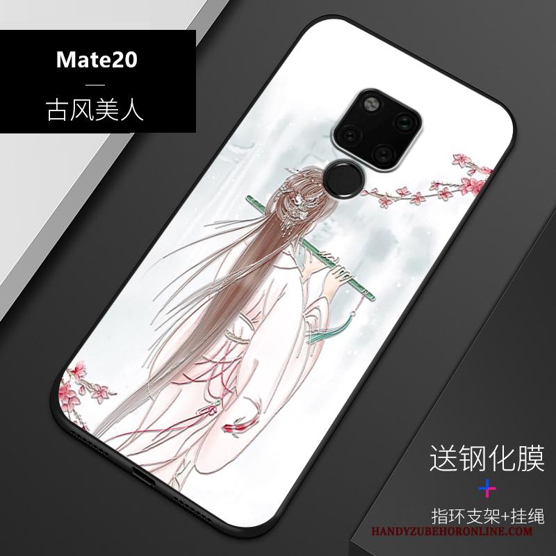 Huawei Mate 20 Schrobben Zacht All Inclusive Trend Hoesje Telefoon Bescherming Zwart