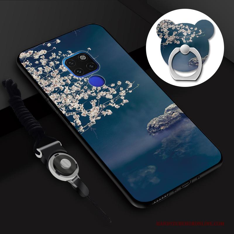 Huawei Mate 20 X Roze Hoes Hanger Hoesje Telefoon Zacht Geschilderd