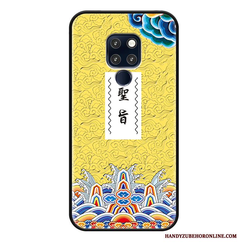 Huawei Mate 20 X Trend Scheppend Chinese Stijl Reliëf Hoes Hoesje Telefoon Bescherming