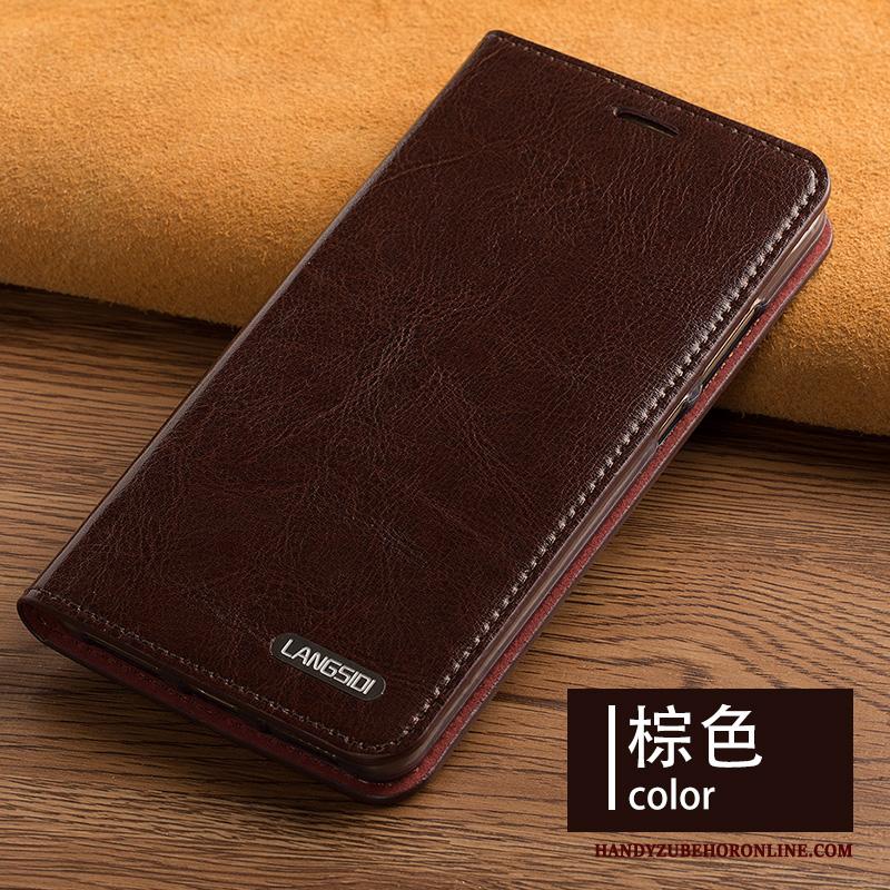 Huawei Mate 30 All Inclusive Anti-fall Hoesje Telefoon Leren Etui Clamshell Rood Ondersteuning