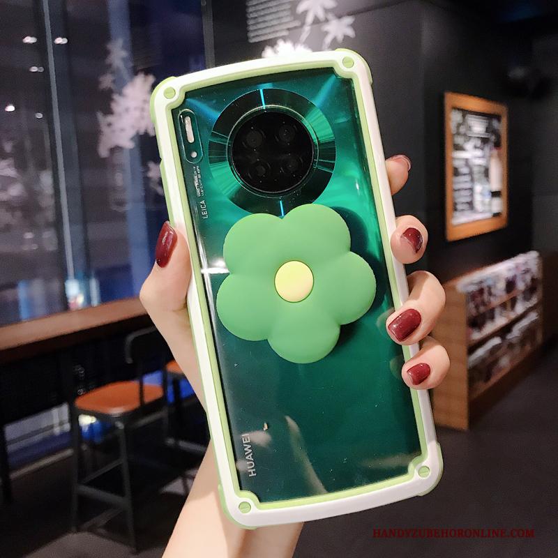 Huawei Mate 30 Doorzichtig Zon Hoesje Bloemen Telefoon Hard Omlijsting