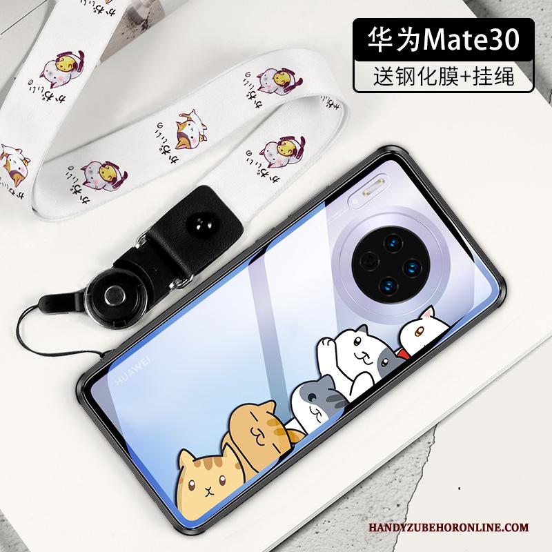 Huawei Mate 30 Glas Bescherming Kat Eend Hoesje Hart Trendy Merk