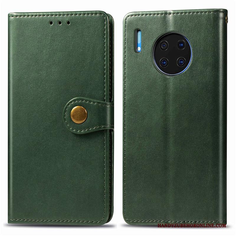 Huawei Mate 30 Hoesje Kunstleer Leren Etui Bedrijf Bescherming Folio Eenvoudige Hoes