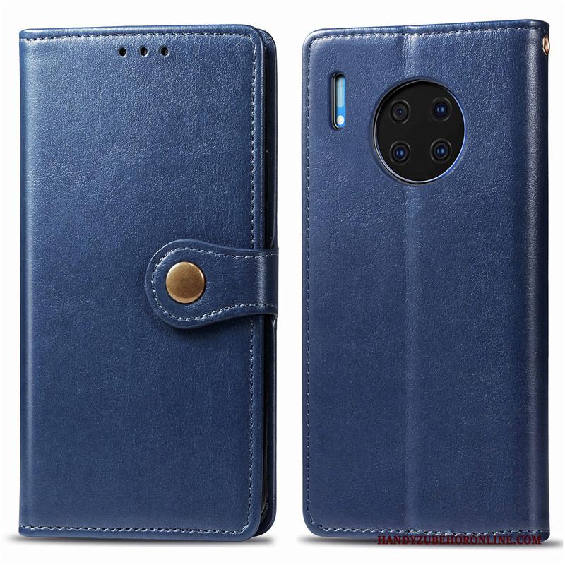 Huawei Mate 30 Hoesje Kunstleer Leren Etui Bedrijf Bescherming Folio Eenvoudige Hoes