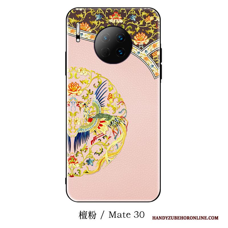 Huawei Mate 30 Hoesje Nieuw Net Red Hoes Chinese Stijl Siliconen Schrobben Hanger