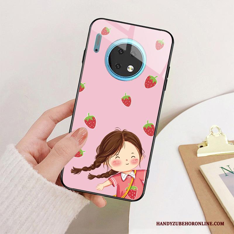 Huawei Mate 30 Hoesje Roze All Inclusive Vers Anti-fall Kunst Mini Eenvoudige