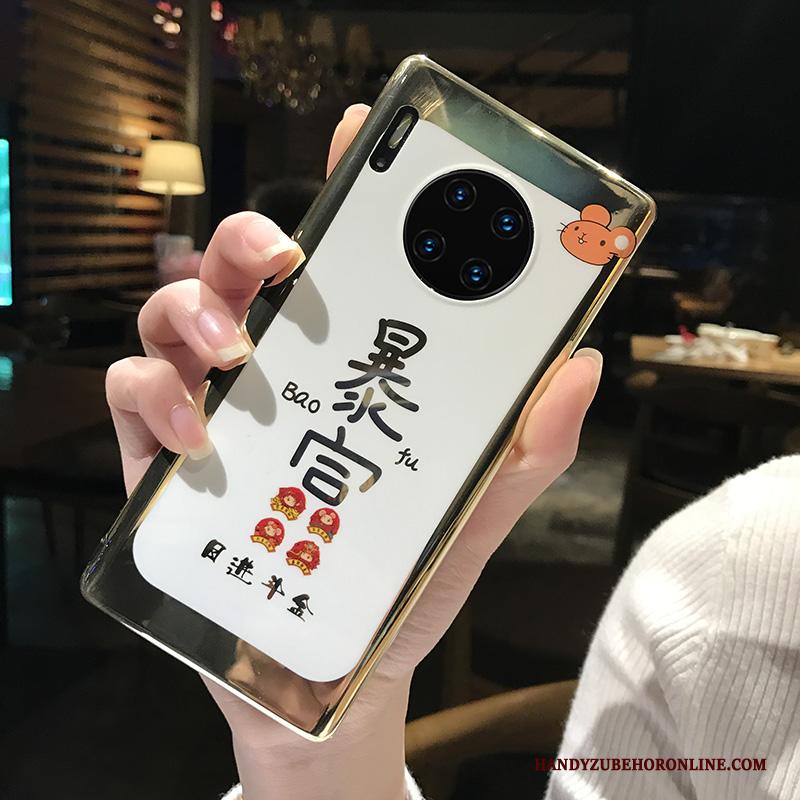 Huawei Mate 30 Hoesje Siliconen Anti-fall Wit Nieuw Hoes Bescherming Plating