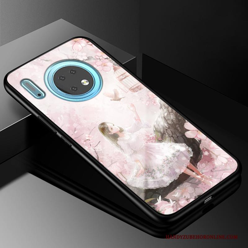 Huawei Mate 30 Mode Hoesje Telefoon Anti-fall Bescherming Glas All Inclusive Siliconen