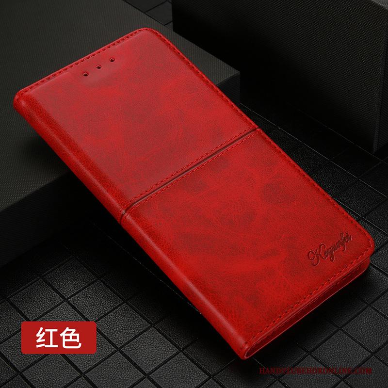 Huawei Mate 30 Pro Bedrijf Bescherming Clamshell Anti-fall Hoesje Telefoon Kaart Rood